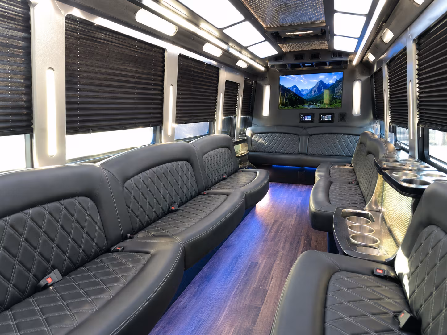 20 Passenger Party Bus Inside
