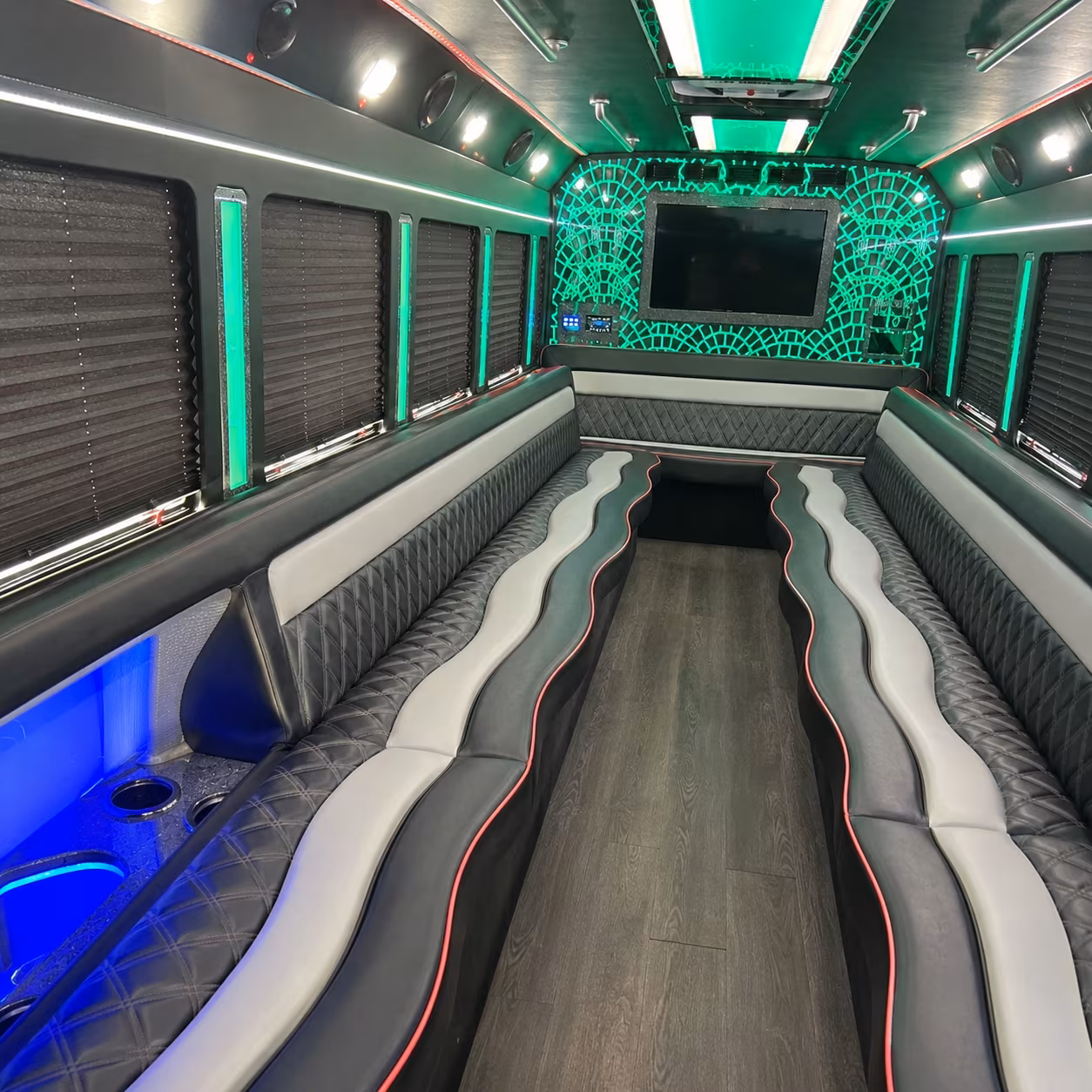 Passenger watching the Oxnard scenery during a regional party bus road trip