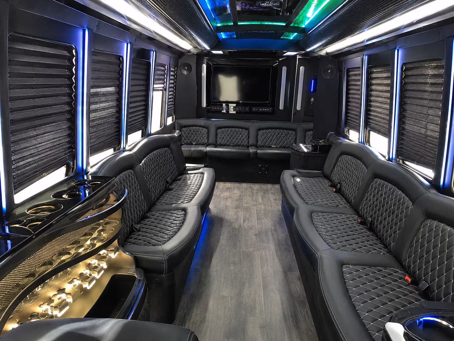 Oxnard Wedding Transportation party bus exterior