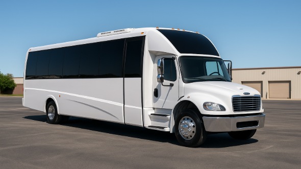 Exterior of Charter Bus Company Camarillo's 20 Passenger Party Bus in Camarillo