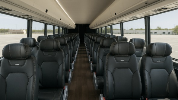 Interior of Charter Bus Company Oxnard's 30 Passenger Minibus in Oxnard