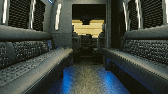 Interior of Charter Bus Company Camarillo's 40 Passenger Party Bus in Camarillo