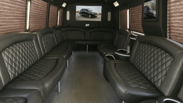 Interior of Oxnard Party Bus Company's 40 Passenger Party Bus in Oxnard