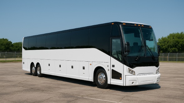 Exterior of Charter Bus Company Santa Barbara's 50 Passenger Party Bus in Santa Barbara