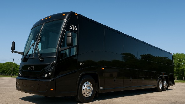 Exterior of Charter Bus Company Simi Valley's 50 Passenger Party Bus in Simi Valley