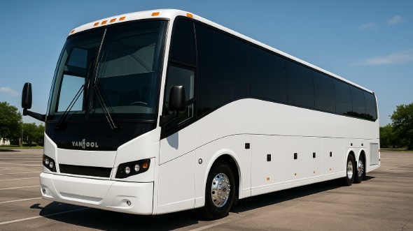 Exterior of Charter Bus Company Oxnard's 55 Passenger Charter Bus in Oxnard