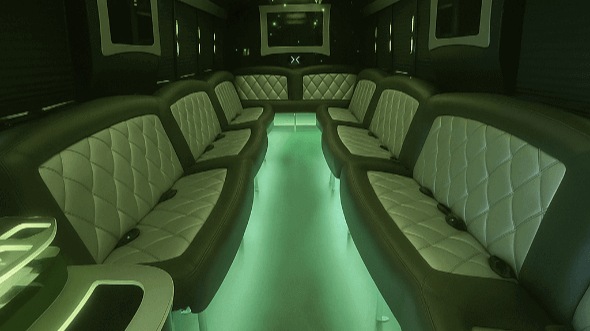 oxnard 20 passenger party bus inside